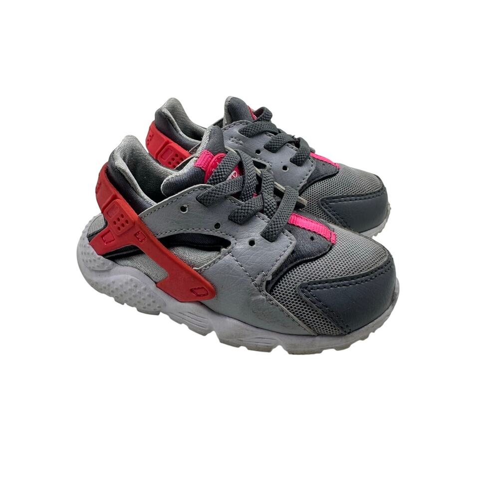 Nike Kids Grey Pink Red Huarache Inspired Sneakers